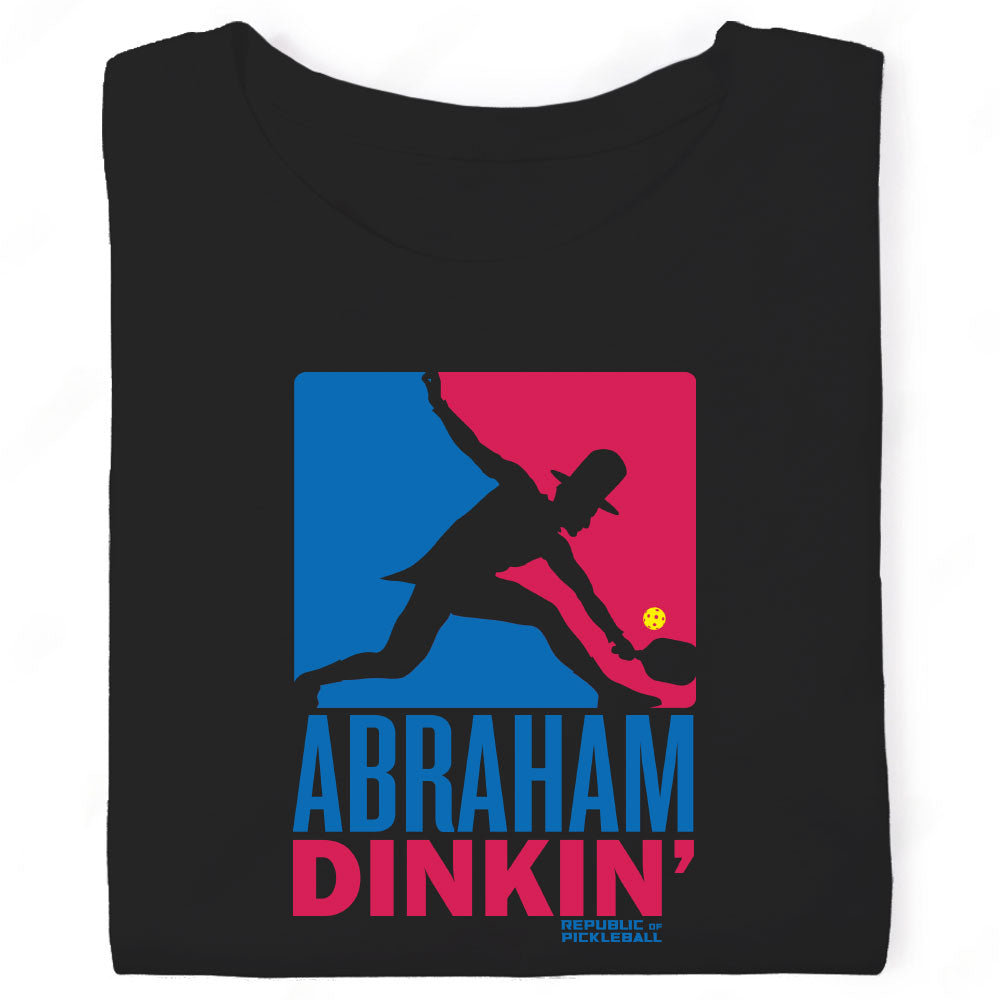 republic of pickleball shirt Historical Figure President Abraham Lincoln Dinkin black tshirt