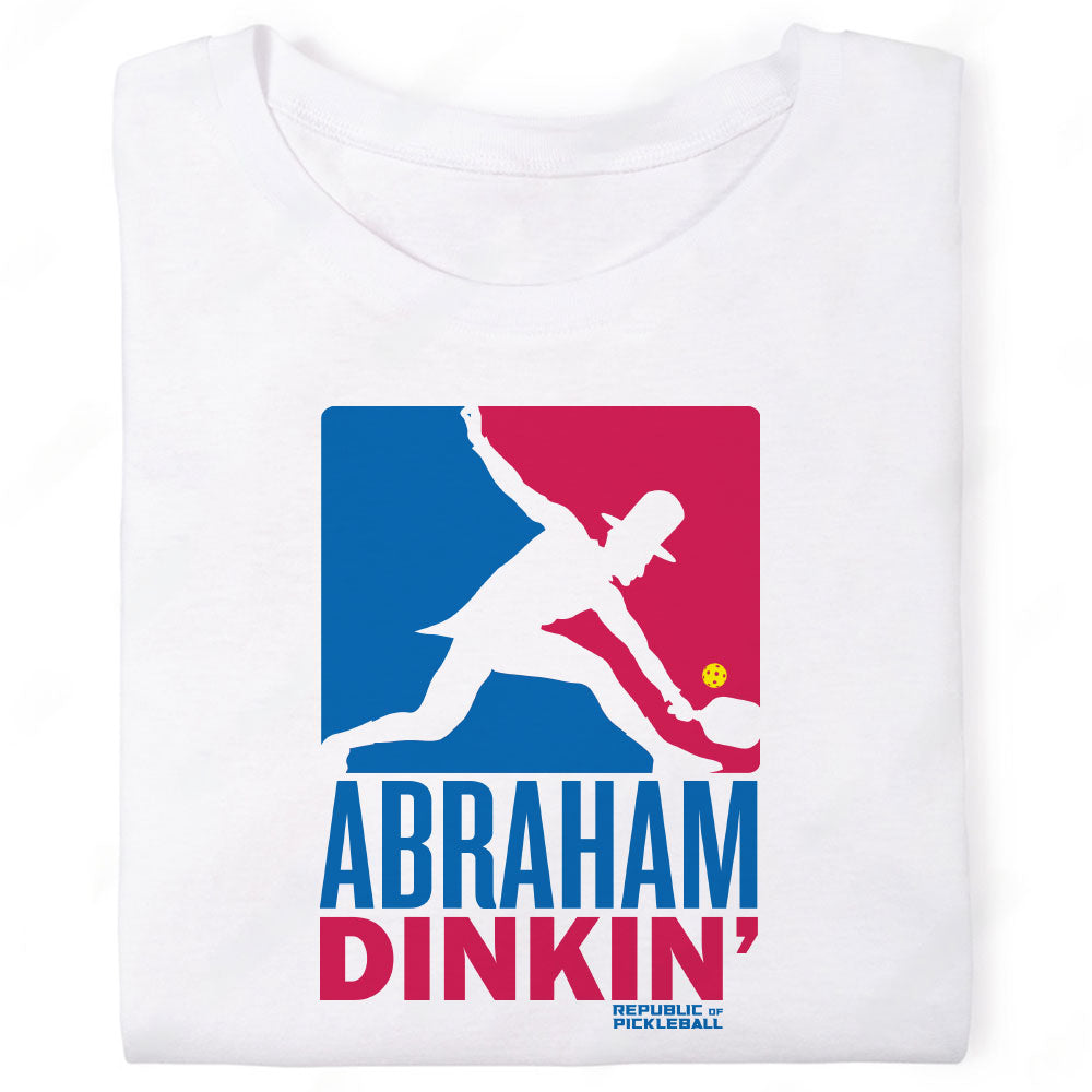 republic of pickleball shirt Historical Figure President Abraham Lincoln Dinkin white tshirt