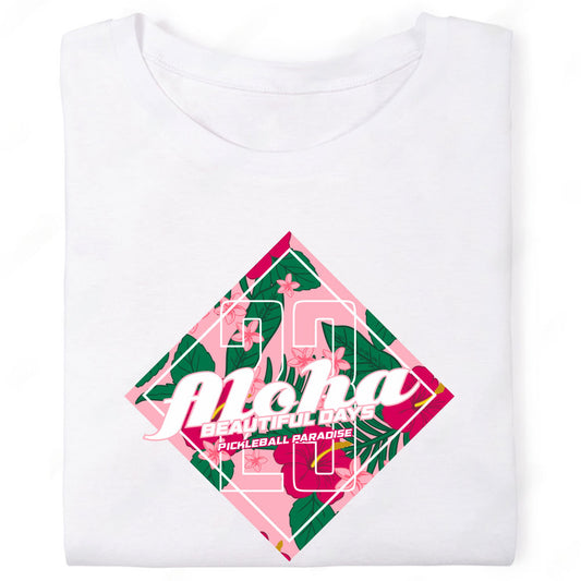 Aloha Beautiful Days Hawaiian Hibiscus Pickleball Paradise T-Shirt
