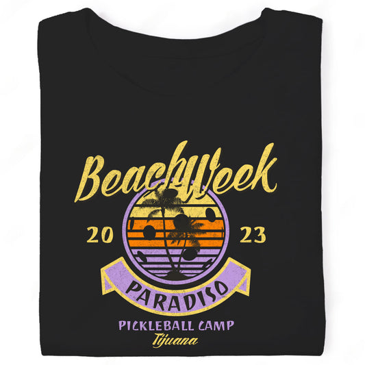 Beach Week Paradiso Pickleball Camp Tijuana Mexico Palm Trees T-Shirt