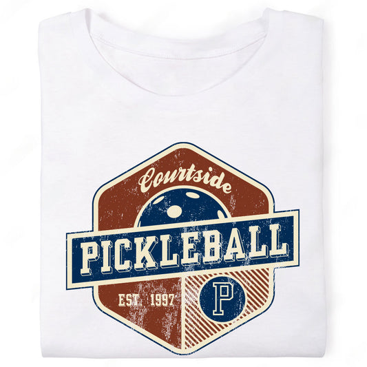 Courtside Pickleball Est 1975 Vintage Emblem T-Shirt
