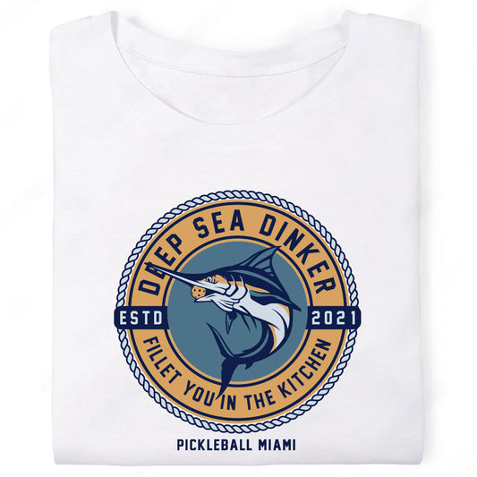 Deep Sea Dinker Marlin Swordfish Fillet You in the Kitchen Pickleball Miami T-Shirt