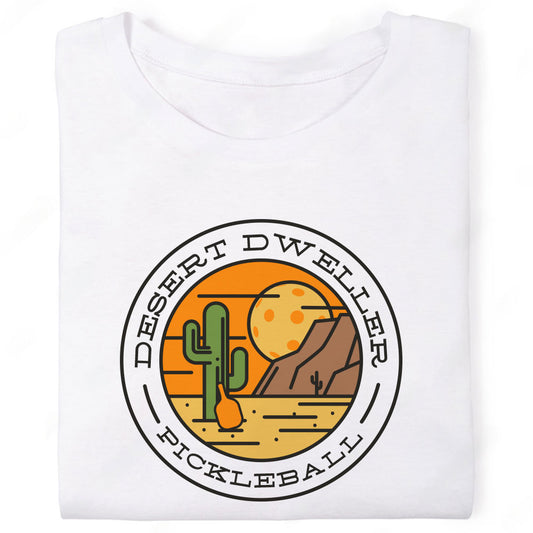 Desert Dweller Pickleball Cactus Paddle Graphic T-Shirt