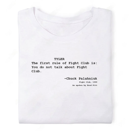 Screenwriter Tshirt - Fight Club - First Rule of Fight Club