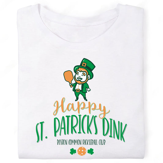 Happy St. Patricks Dink Boston Common Pickleball Club Irish Leprechaun T-Shirt