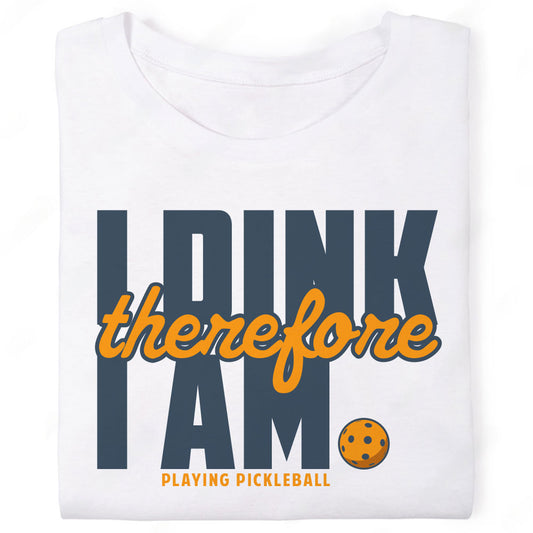 republic of pickleball design i dink therefore i am playing pickleball tshirt