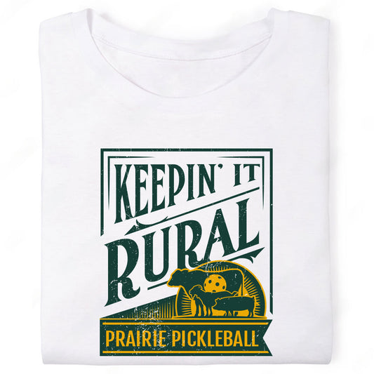 Keepin It Rural Prairie Pickleball Livestock T-Shirt