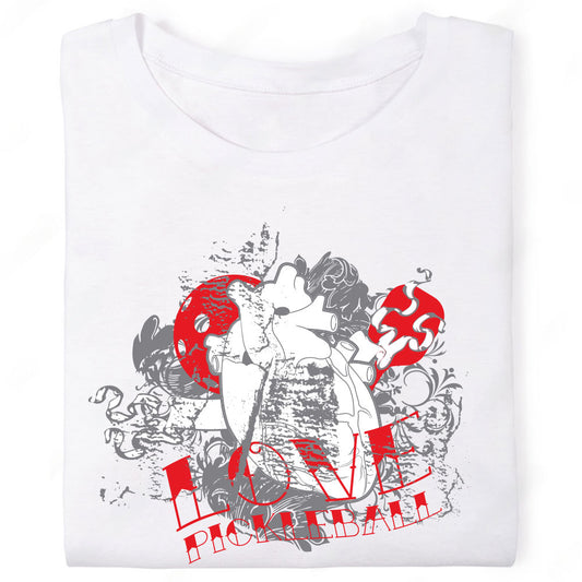 Love Pickleball Tattoo Style Heart T-Shirt
