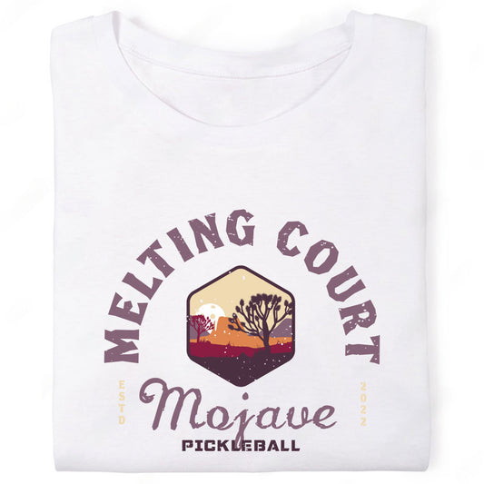 Melting Court Mojave Pickleball Joshua Tree Plateau Landscape T-Shirt