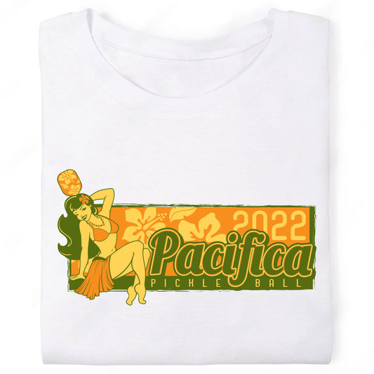 Pacifica Pickleball Hawaiian Hibiscus Hula Girl T-Shirt