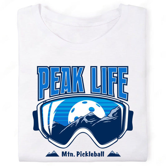 Peak Life Mountain Pickleball Ski Snowboard Goggles T-Shirt