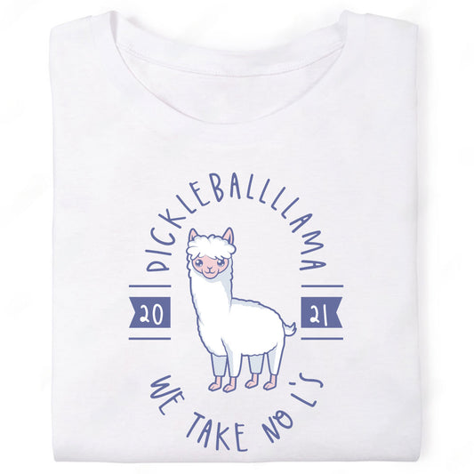 Pickleball Llama We Take No Ls Cute Animal T-Shirt