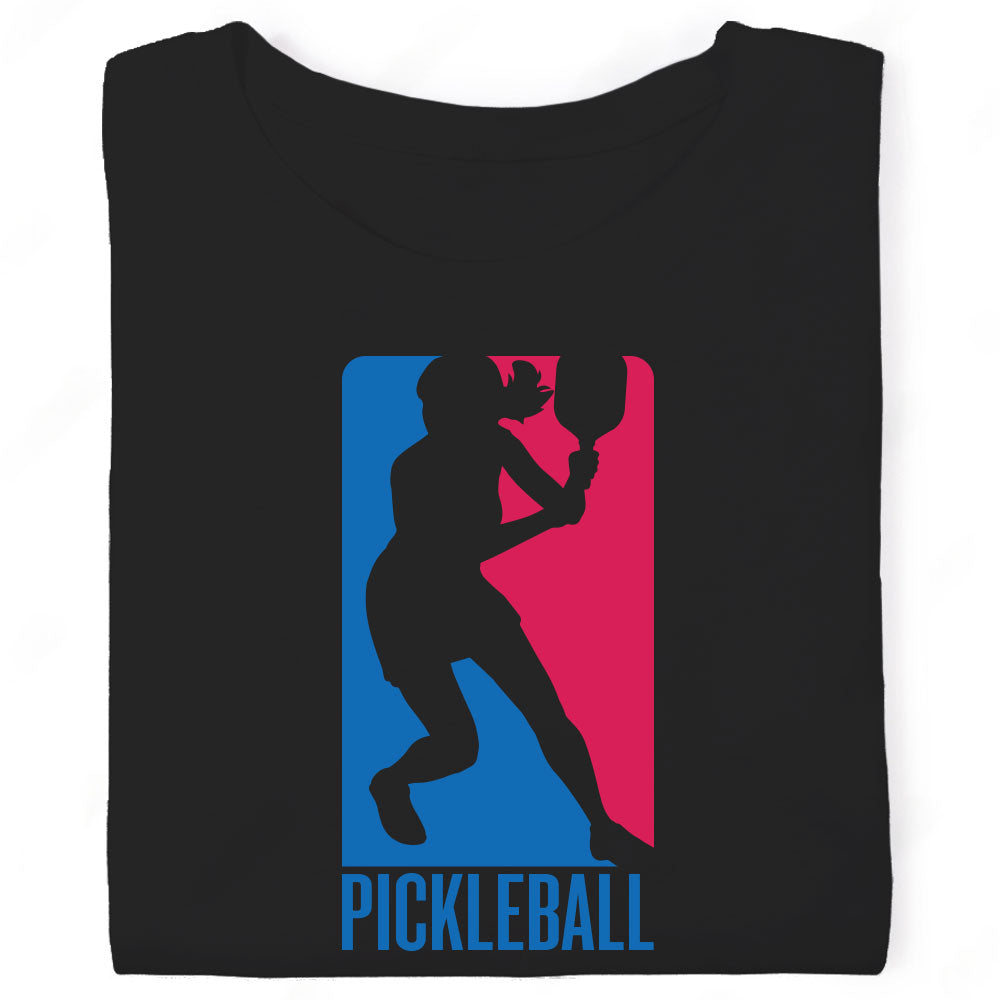republic of pickleball shirt nba logo parody female black tshirt