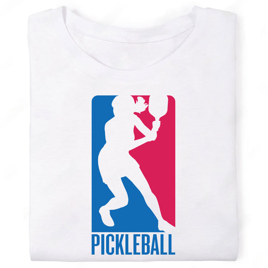 republic of pickleball shirt nba logo parody female white tshirt