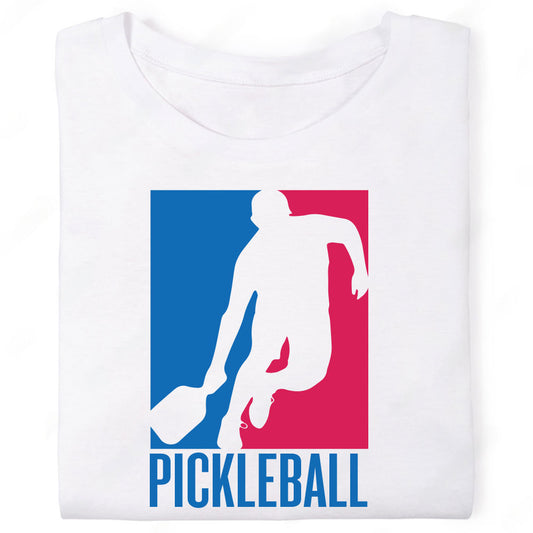 republic of pickleball shirt nba logo parody male white tshirt