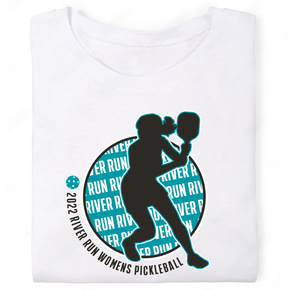 River Run Pickleball Male Female Silhouettes T-Shirt