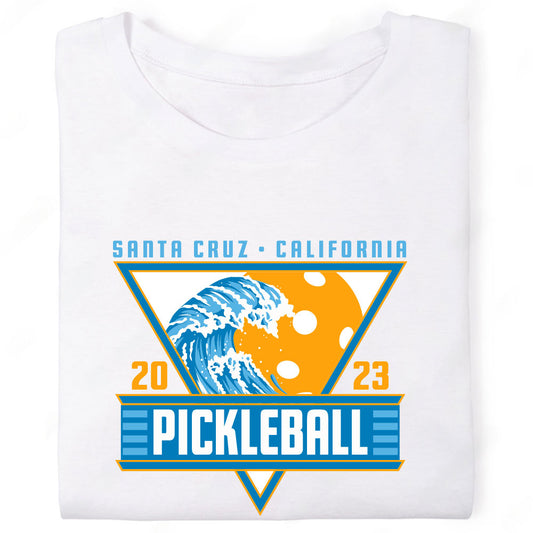 Santa Cruz California Pickleball Wave T-Shirt