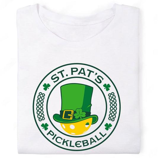 St Pats Pickleball Saint Patricks Green Irish Top Hat Clover T-Shirt