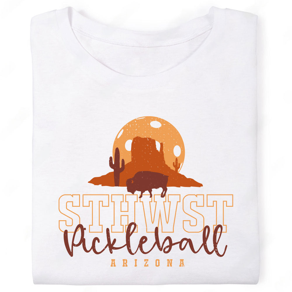 STHWST Southwest Pickleball Arizona Plateau Bison T-Shirt