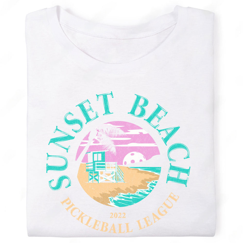 Sunset Beach Pickleball League Ocean Beach Lifeguard Island Water T-Shirt