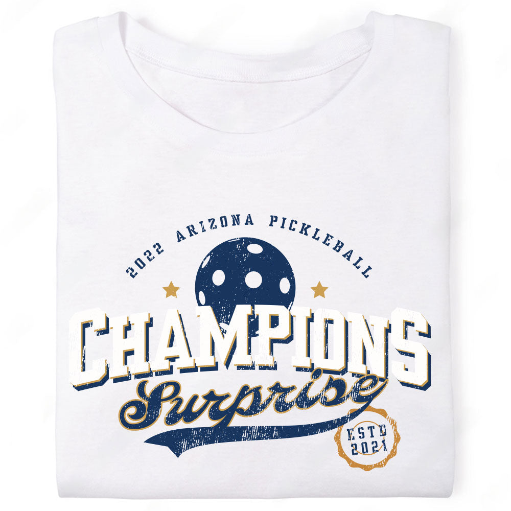Surprise Arizona Pickleball Champions Vintage Baseball Style T-Shirt