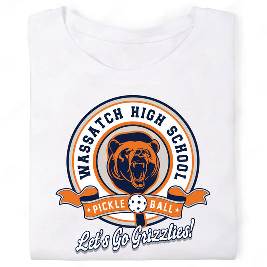 Wassatch High School Grizzlies Pickleball T-Shirt