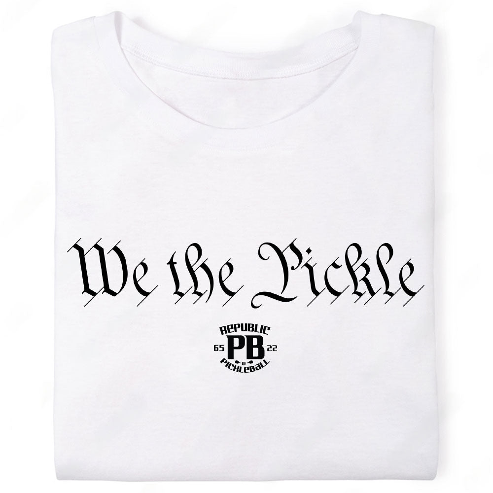 republic of pickleball shirt we the pickle white tshirt