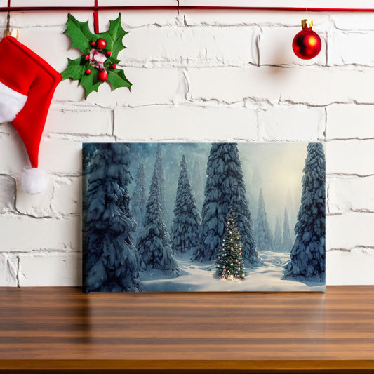 Christmas Tree Wilderness - Holiday Magic - Canvas Print