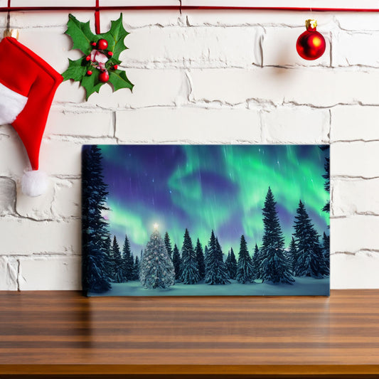 Christmas Tree Wilderness - Northern Magic - Canvas Print