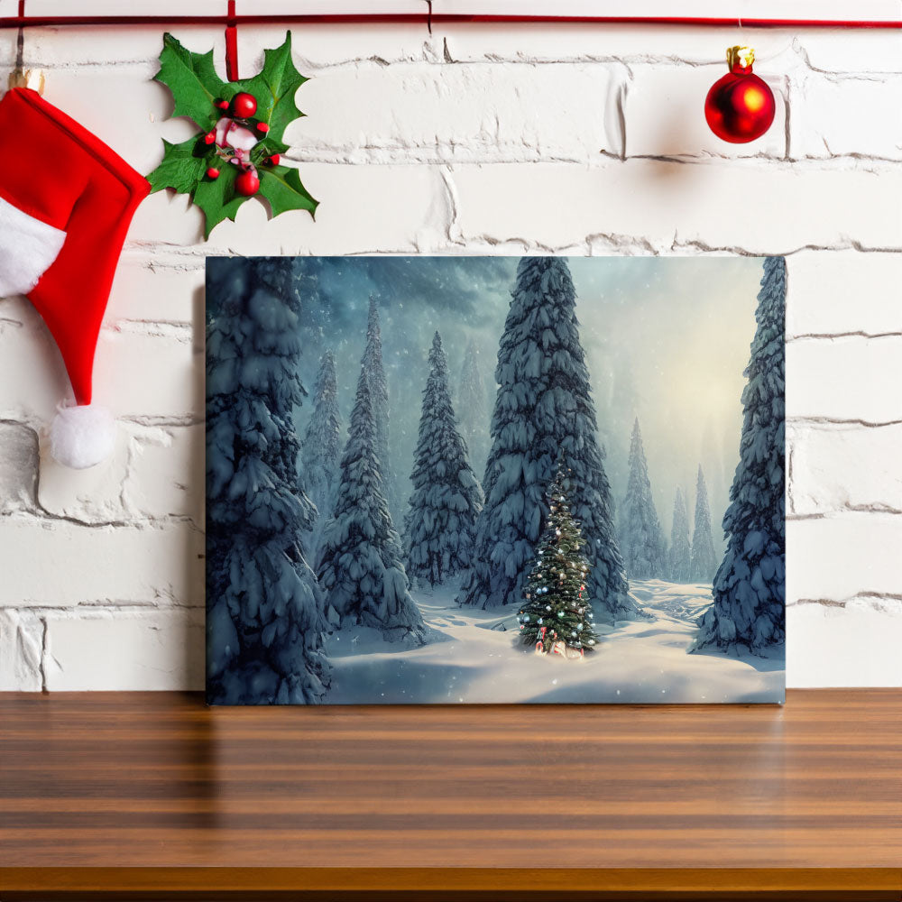 Christmas Tree Wilderness - Holiday Magic - Canvas Print