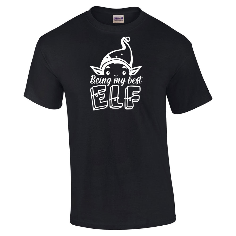 FreakNGeek Being My Best Elf Christmas T-Shirt