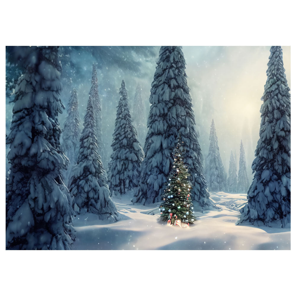 Christmas Tree Wilderness - Holiday Magic - Canvas Print