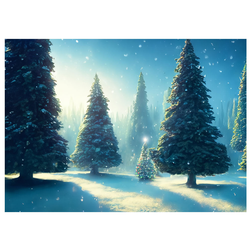 Christmas Tree Wilderness - Little One - Canvas Print