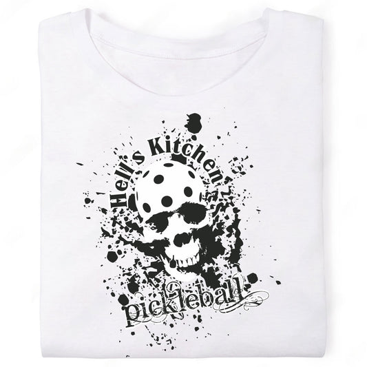 Hell's Kitchen Pickleball Splatter Skull T-Shirt