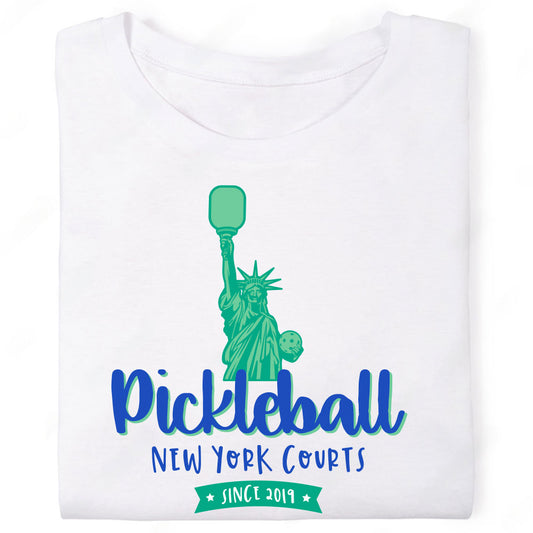 New York Pickleball Courts Statue of Liberty T-Shirt