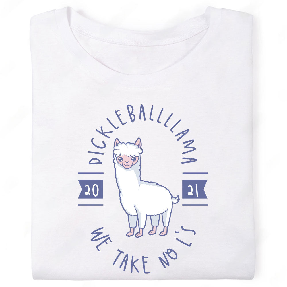 Pickleball Llama We Take No Ls Cute Animal T-Shirt