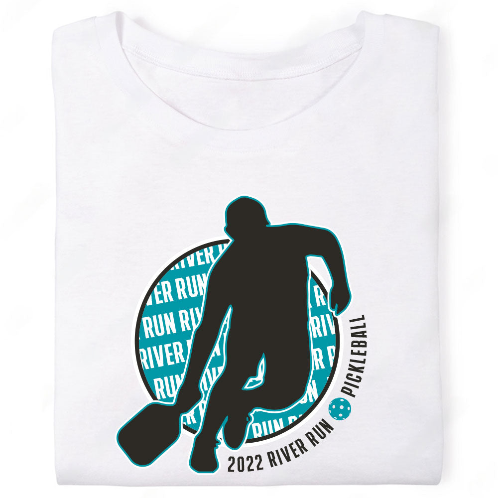 River Run Pickleball Male Female Silhouettes T-Shirt