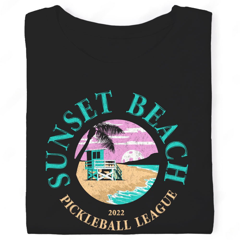 Sunset Beach Pickleball League Ocean Beach Lifeguard Island Water T-Shirt