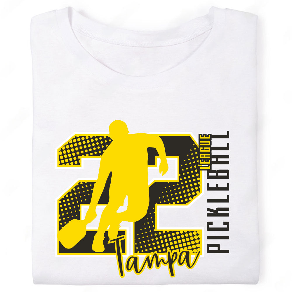 Tampa Pickleball League Male Female Silhouettes T-Shirt