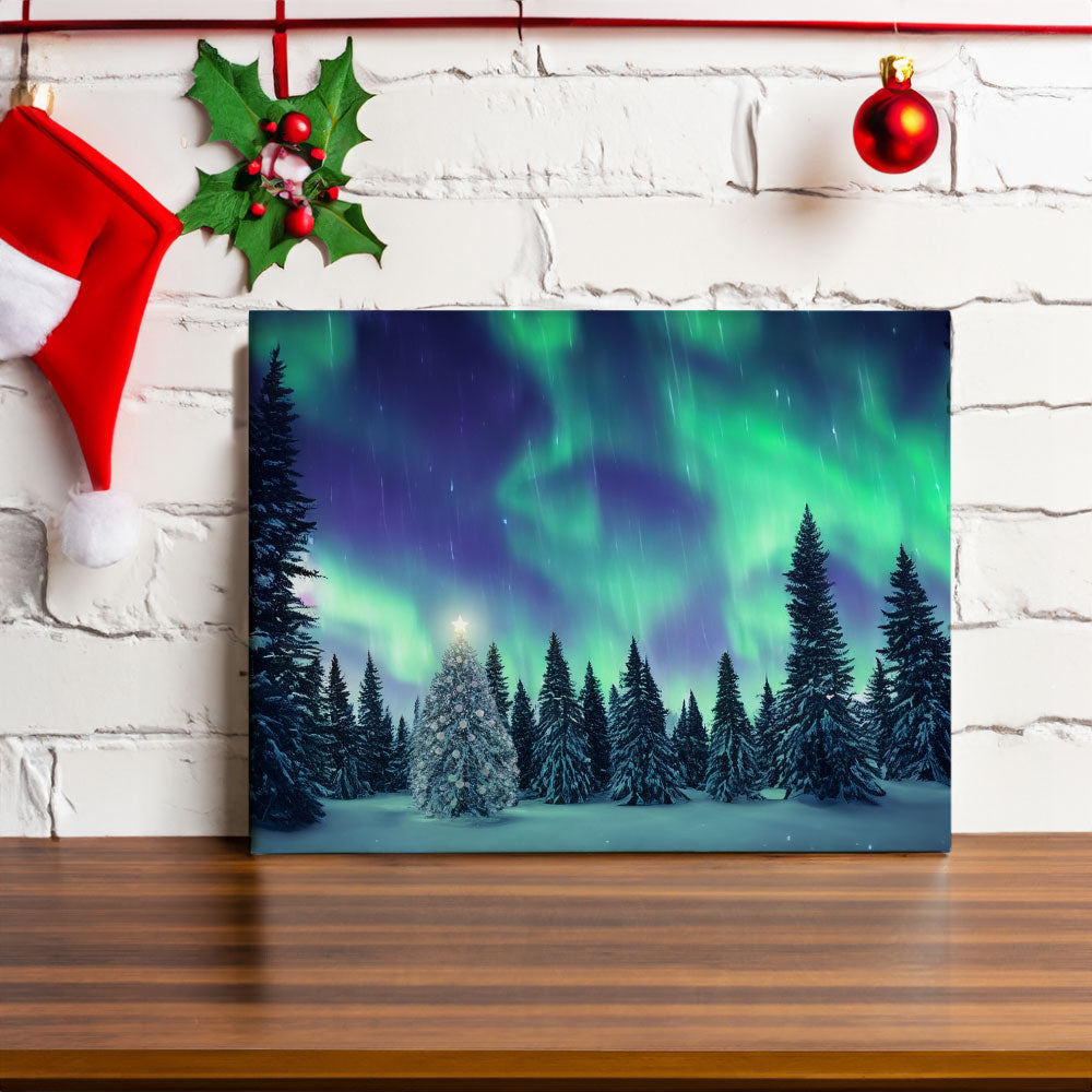 Christmas Tree Wilderness - Northern Magic - Canvas Print